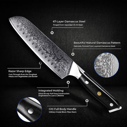 Cuchillo de Acero de Damasco